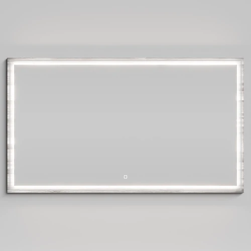 Зеркало Лайт 140, Лиственница структурная контрастно-серая ПВХ 64202