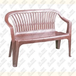 Скамейка для улицы из пластика со спинкой «Комфорт»  -  Шоколадный