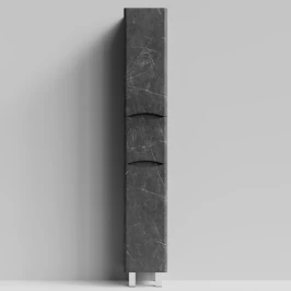 Пенал Адель 30 (1 ящик, 2 двери) напольный, Мрамор Графит софт тач ПВХ 4044-3, правый