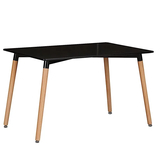 SQT-8 Стол обеденный ЧЕРНЫЙ 120*80 см, столешница МДФ, основание бук