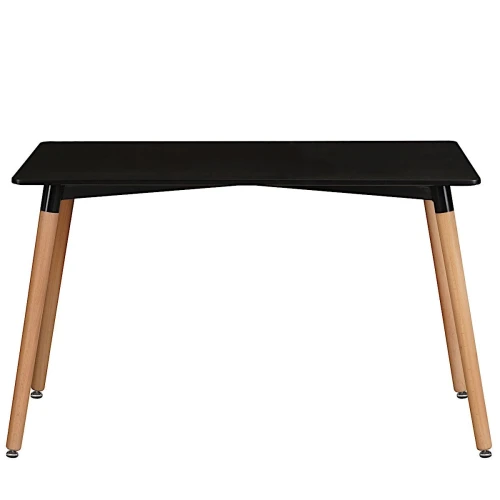 SQT-8 Стол обеденный ЧЕРНЫЙ 120*80 см, столешница МДФ, основание бук