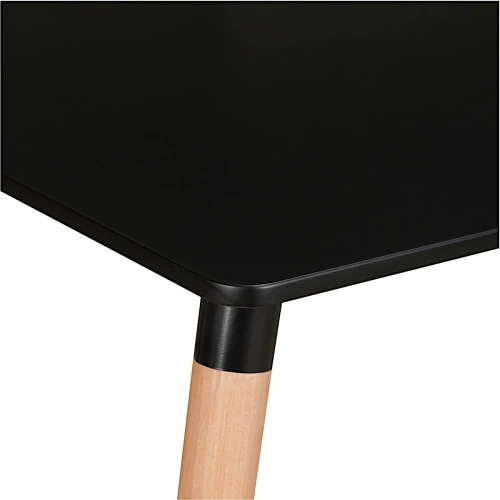 SQT-8 Стол обеденный ЧЕРНЫЙ 120*80 см, столешница МДФ, основание бук