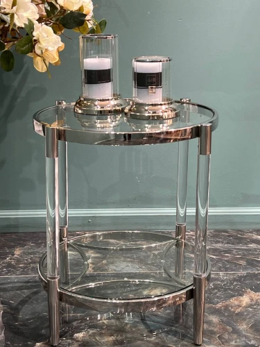 Стол журнальный Корни MH1797ET, 51х51х55, серебро