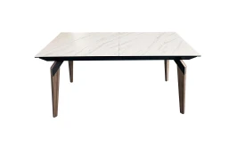 Стол обеденный раскладной Лацио MC20022DT-KL99, 160(210)х90х76 см, белый мрамор