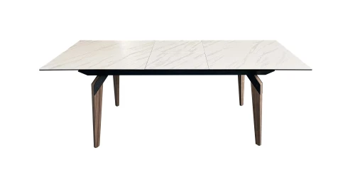 Стол обеденный раскладной Лацио MC20022DT-KL99, 160(210)х90х76 см, белый мрамор