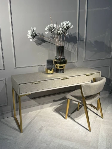 Стол-консоль Логан с 3-мя ящиками MC9001-150GR, 150х50х78 см, светло-серый