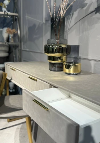 Стол-консоль Логан с 3-мя ящиками MC9001-150GR, 150х50х78 см, светло-серый