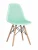 DC122 Стул пластиковый перфорированный, МЯТНЫЙ#90329, каркас бук