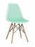 DC122 Стул пластиковый перфорированный, МЯТНЫЙ#90329, каркас бук