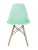 DC122 Стул пластиковый перфорированный, МЯТНЫЙ#90329, каркас бук