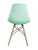 DC122 Стул пластиковый перфорированный, МЯТНЫЙ#90329, каркас бук