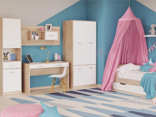 Стол «Стелс» 120 2ящ, Дуб сонома/белый