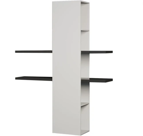 Стенка «Альда», белый/черный/белый глянец