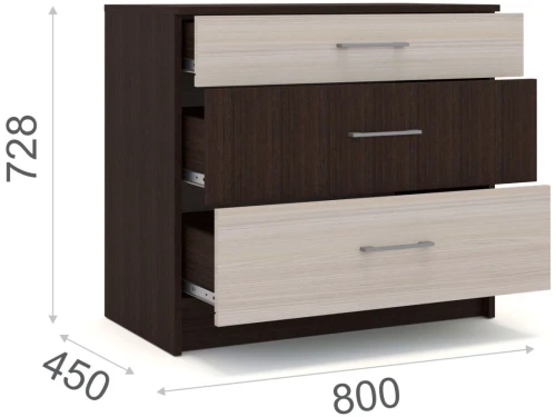 Спальня «Алена» без шкафа, Венге/Дуб молочный