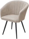Стул RUNA, 360 град. поворот. B03 Бежевый, велюр / черный каркас, М-City