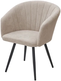 Стул RUNA, 360 град. поворот. B03 Бежевый, велюр / черный каркас, М-City
