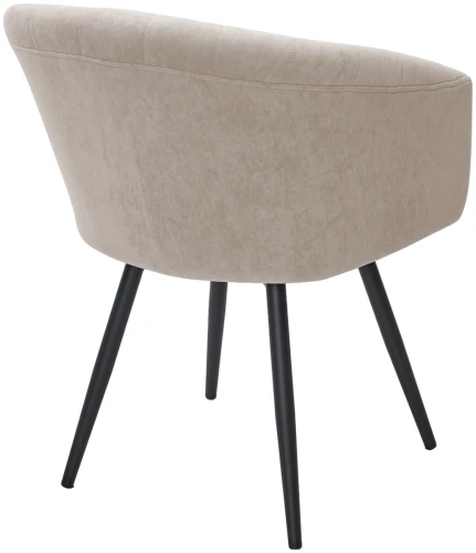 Стул RUNA, 360 град. поворот. B03 Бежевый, велюр / черный каркас, М-City