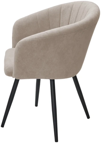 Стул RUNA, 360 град. поворот. B03 Бежевый, велюр / черный каркас, М-City