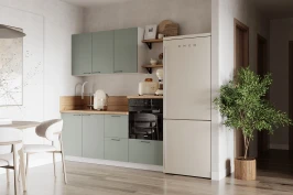 Готовая кухня КГ 1950 Эмаль, Олива Арника РМ в.4