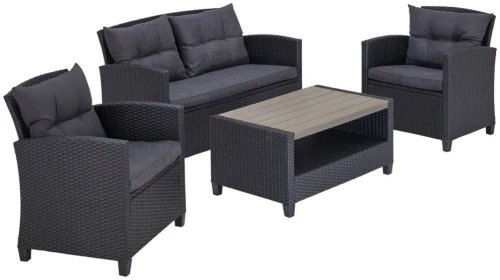 Плетеный комплект мебели с диваном AFM-804G Dark Grey-Grey