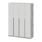 Шкаф распашной ШК 5 (1600), Цемент светлый, Белый шагрень Шкаф распашной ШК 5 (1600), Цемент светлый, Белый шагрень