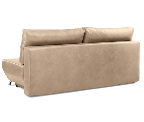 Диван еврокнижка Оливер мини, замша бежевая,145