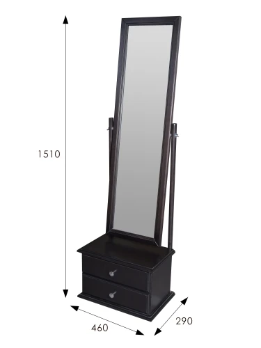 Зеркало с тумбой Селена венге 151 см х 46 см