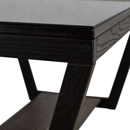 Стол журнальный BeautyStyle 31 дуб шоле графит/венге/стекло черное