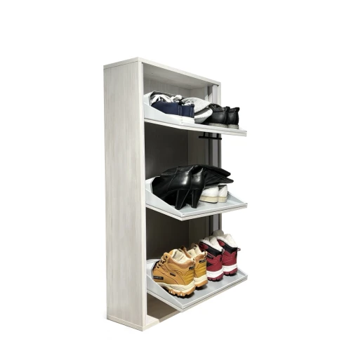 Обувница ЛАЙТ 3 МП (Выбеленное дерево / Выбеленное дерево)