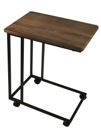 Стол приставной МеталлАрт М007 коричневый дуб/черный