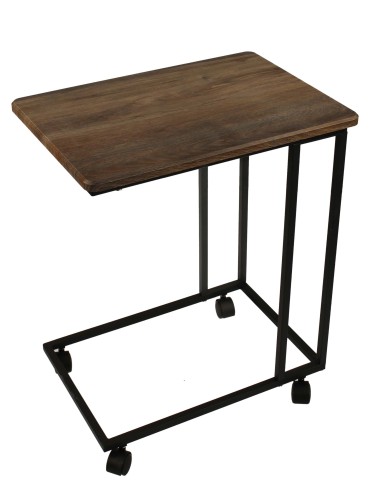 Стол приставной МеталлАрт М007 коричневый дуб/черный