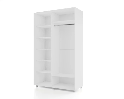 Шкаф-купе PRIME, 160х60х230 Белый с зеркалом