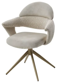 Стул ЖЕНЕВА (GENEVA 360 град, цвет ЛАТТЕ PENA-110 / HUNTER-110, ткань / ШАМПАНЬ каркас, ®DISAUR