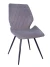 DC231 Стул мягкий поворотный 180, СЕРЫЙ#M420-16 велюр, каркас металл, черный КРУГЛЫЙ