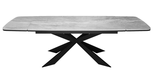 Стол DikLine KM160 мрамор С31 (керамика серая глянец)/опоры черные