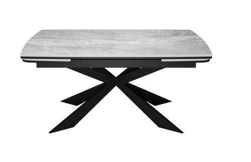 Стол DikLine KM160 мрамор С31 (керамика серая глянец)/опоры черные