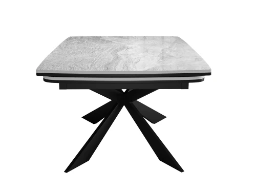 Стол DikLine KM160 мрамор С31 (керамика серая глянец)/опоры черные