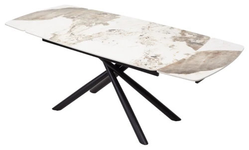 Стол RIVOLI 140 GLOSS LUXURY PANDORA SOLID CERAMIC / BLACK, ®DISAUR