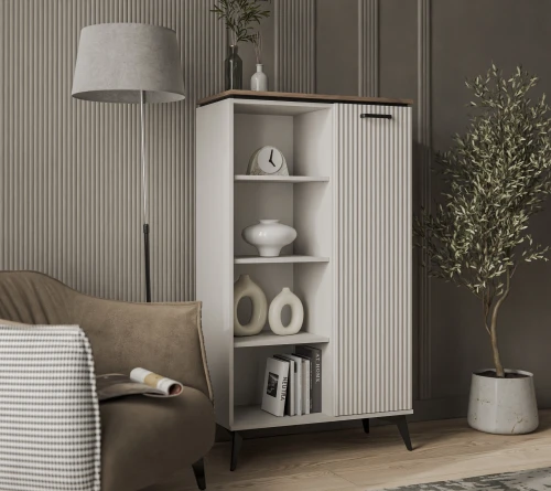 VINATI, Шкаф открытый 1D P. Цвет ПЕРСИДСКИЙ ЖЕМЧУГ/ АМАРОК