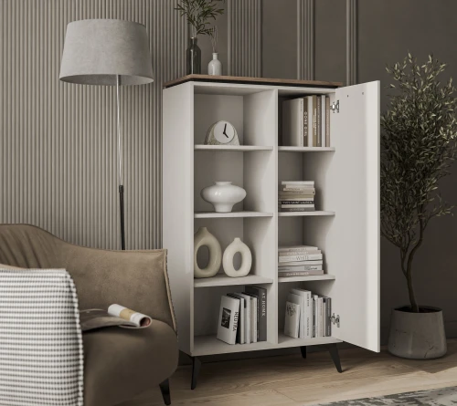 VINATI, Шкаф открытый 1D P. Цвет ПЕРСИДСКИЙ ЖЕМЧУГ/ АМАРОК