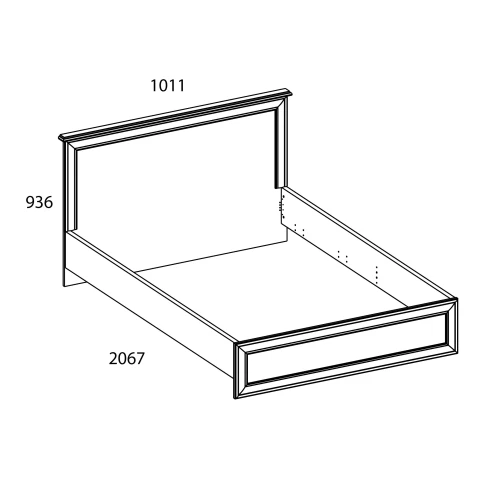 Кровать 90, TIFFANY, цвет вудлайн кремовый