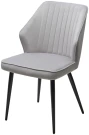Стул SEATTLE-V СВЕТЛО-СЕРЫЙ BM-4, велюр / черный каркас М-City