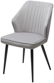 Стул SEATTLE-V СВЕТЛО-СЕРЫЙ BM-4, велюр / черный каркас М-City
