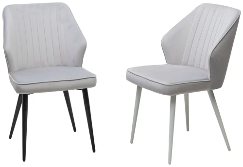 Стул SEATTLE-V СВЕТЛО-СЕРЫЙ BM-4, велюр / черный каркас М-City