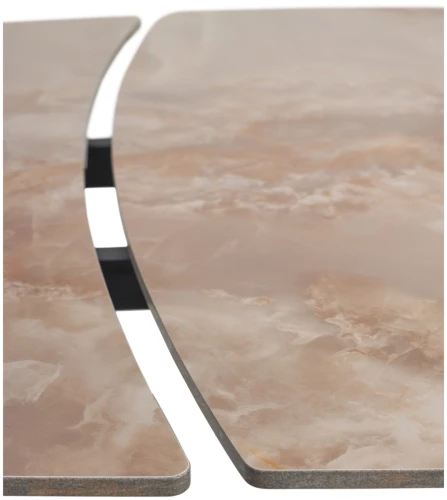 Стол BALDE 140 GLOSS AMBER JADE SOLID CERAMIC / BLACK, ®DISAUR