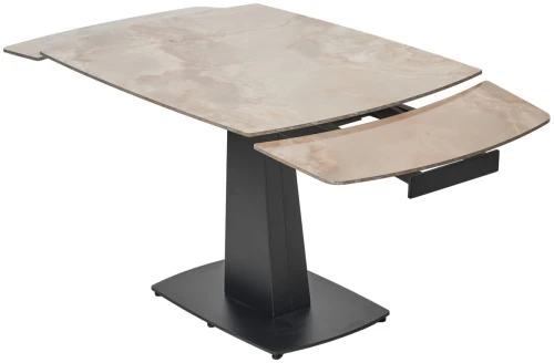 Стол BALDE 140 GLOSS AMBER JADE SOLID CERAMIC / BLACK, ®DISAUR