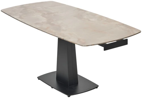 Стол BALDE 140 GLOSS AMBER JADE SOLID CERAMIC / BLACK, ®DISAUR