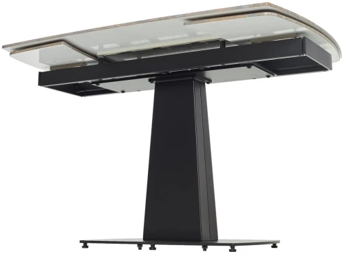 Стол BALDE 140 GLOSS AMBER JADE SOLID CERAMIC / BLACK, ®DISAUR