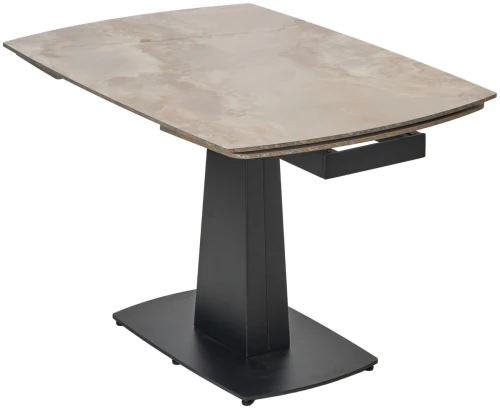 Стол BALDE 140 GLOSS AMBER JADE SOLID CERAMIC / BLACK, ®DISAUR