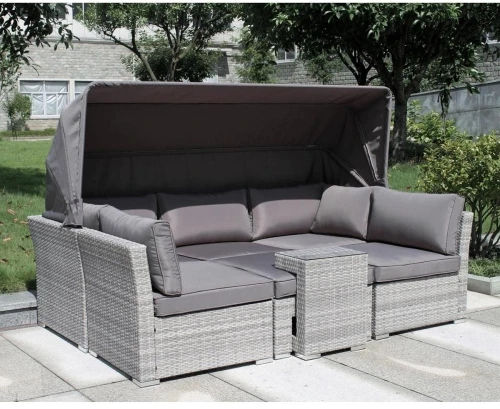 Диван-трансформер из искусственного ротанга AFM-320G Grey